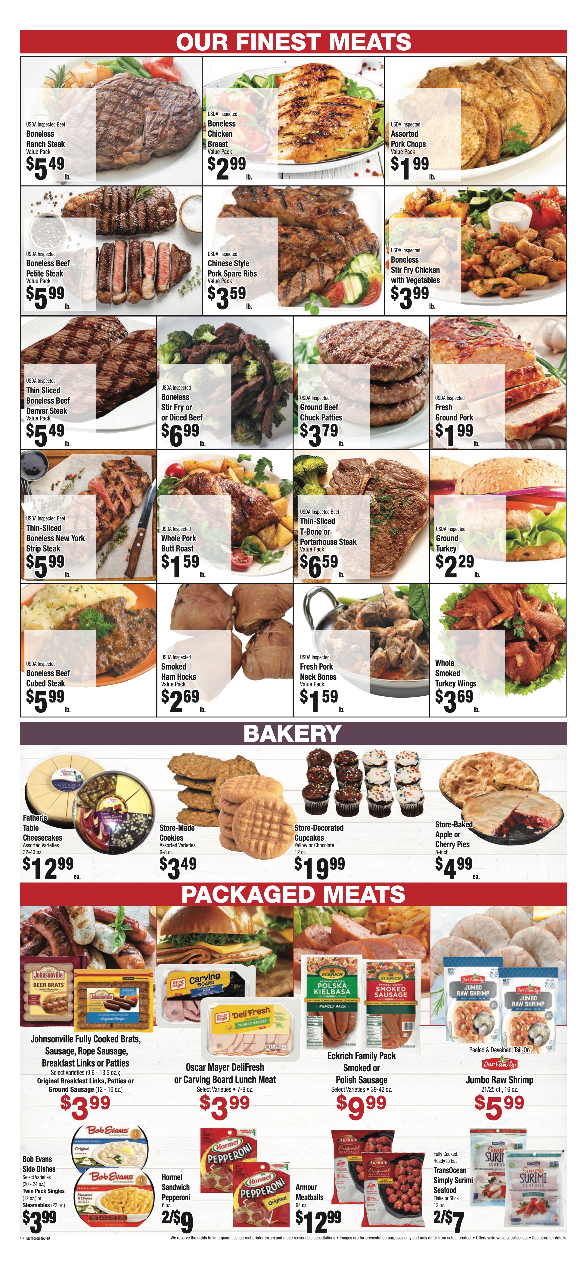 Weekly ad circular for Huron Foods Market
